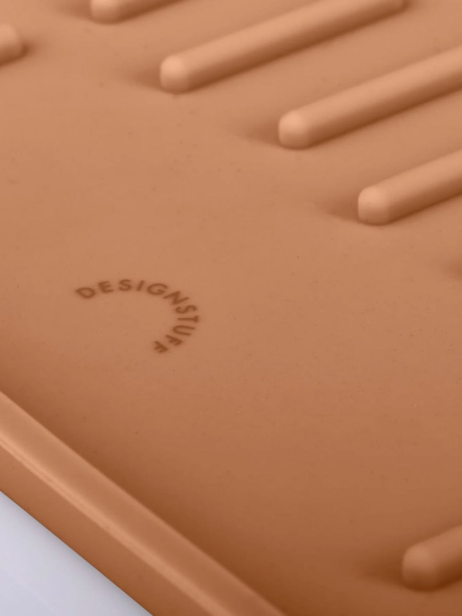 Folding Silicone Drying Mat in Camel - Large