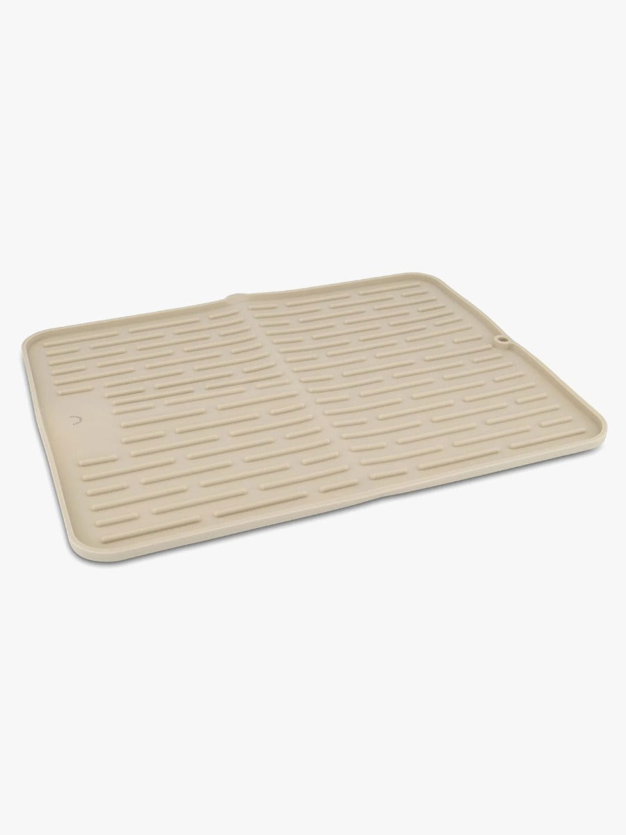 Folding Silicone Drying Mat in Sand - Large