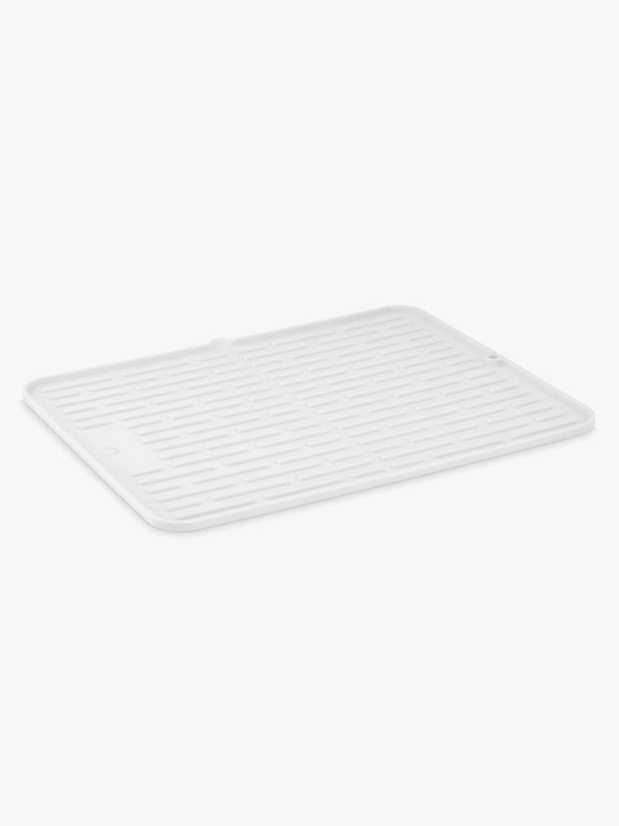 Folding Silicone Drying Mat in White - Large