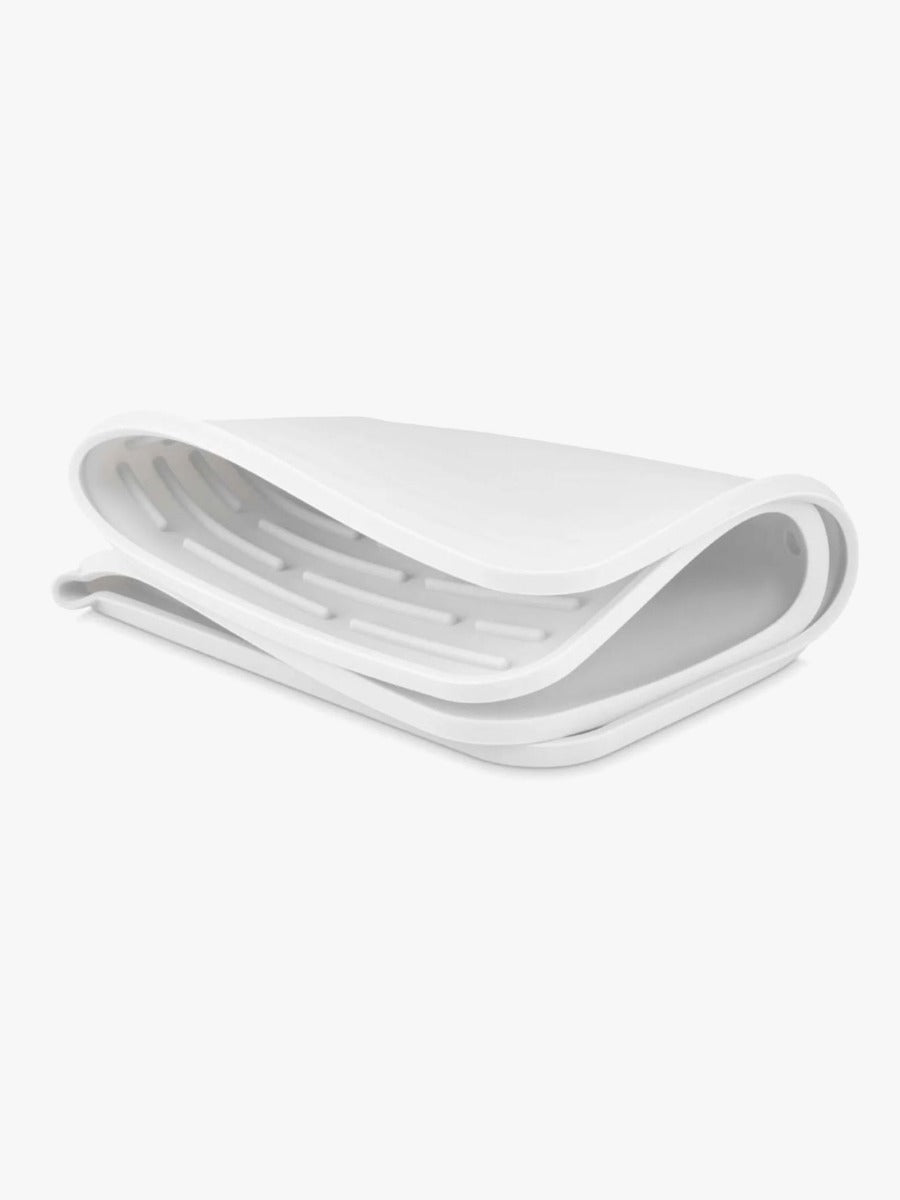 Folding Silicone Drying Mat in White - Large