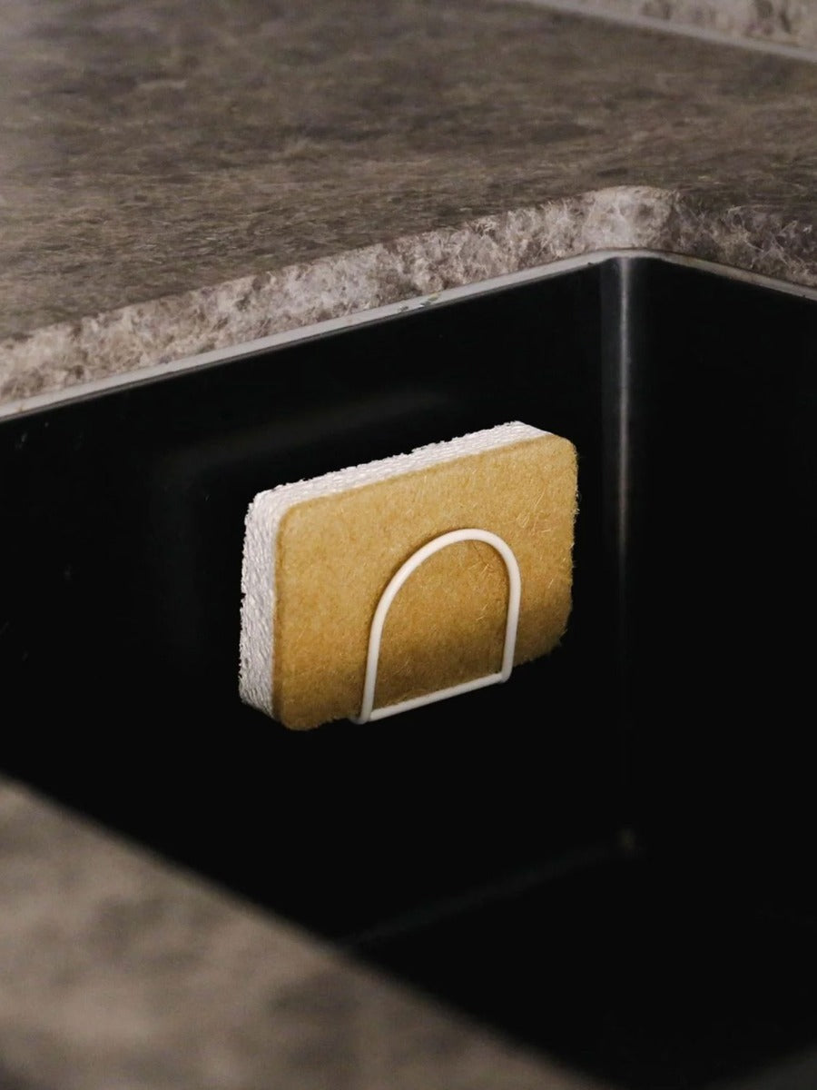 Sink Sponge Holder in White