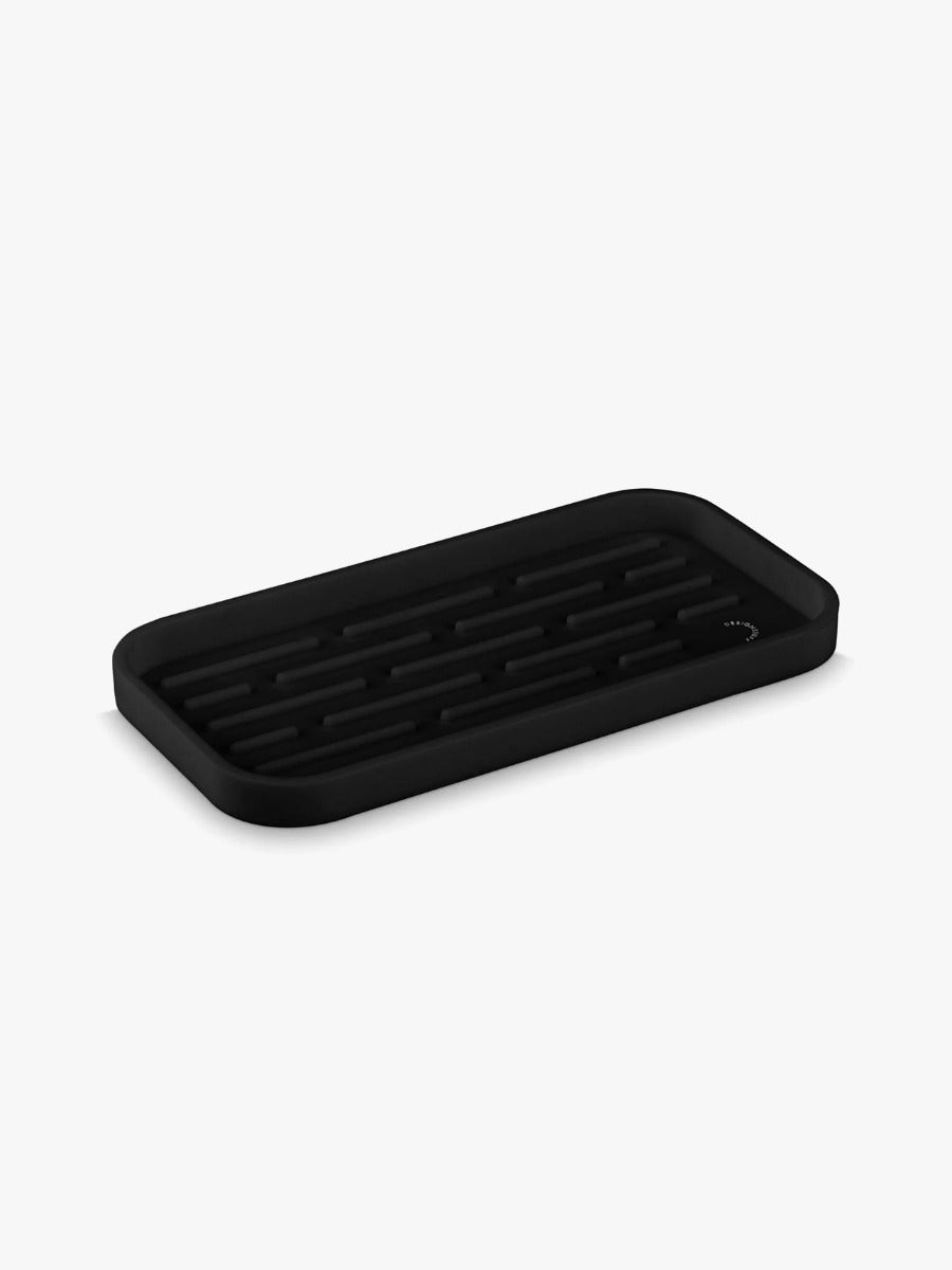 Silicone Sink Tray and Sponge Holder in Black