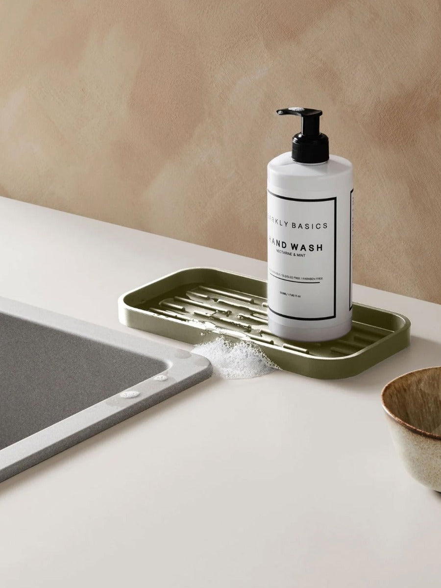 Silicone Sink Tray and Sponge Holder in Khaki