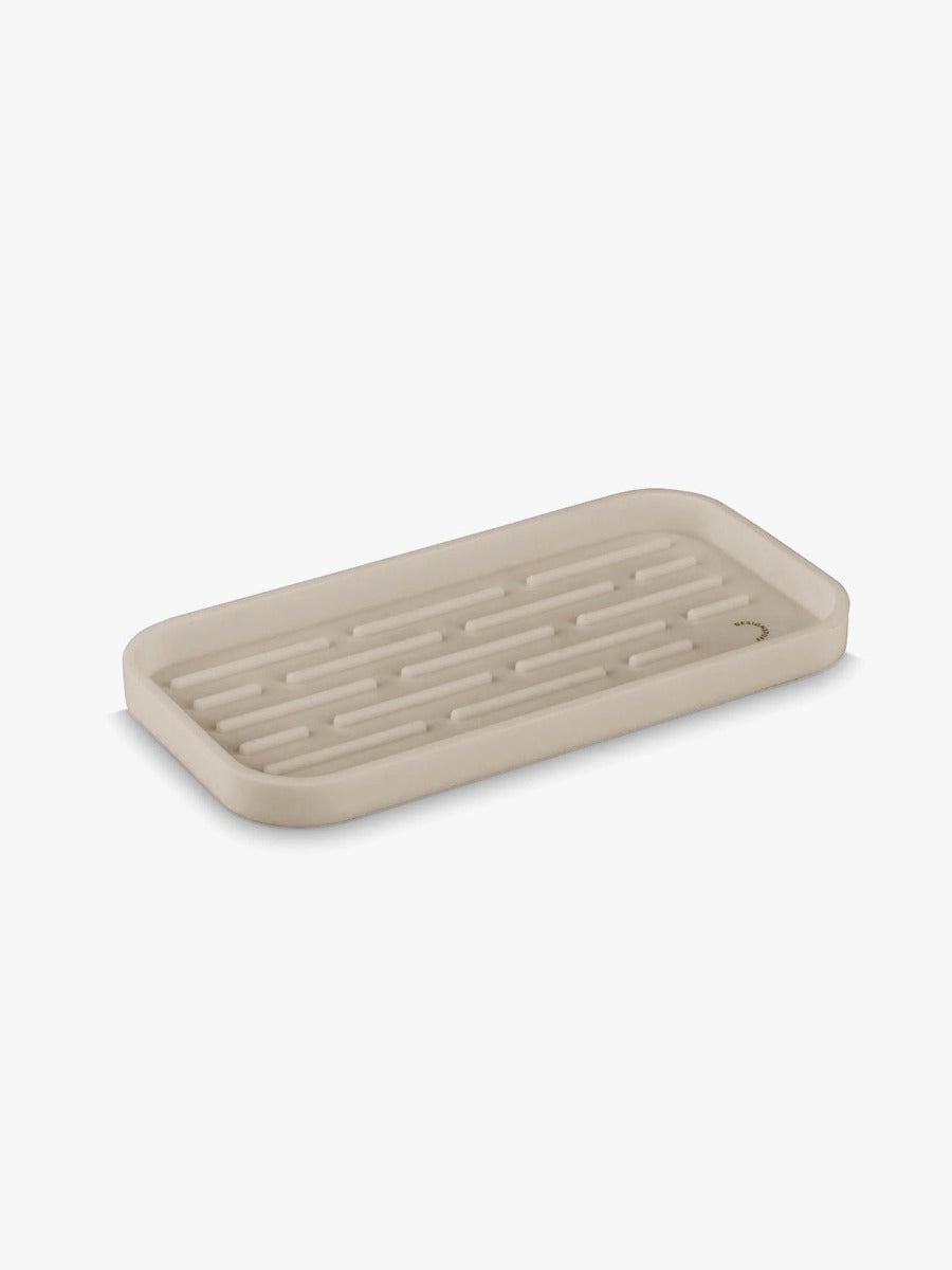Silicone Sink Tray and Sponge Holder in Sand