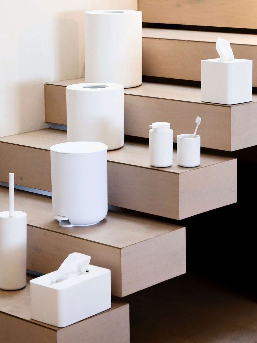 Arc Pedal Bin in White