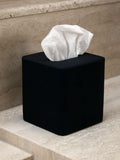 Square Tissue Box in Black
