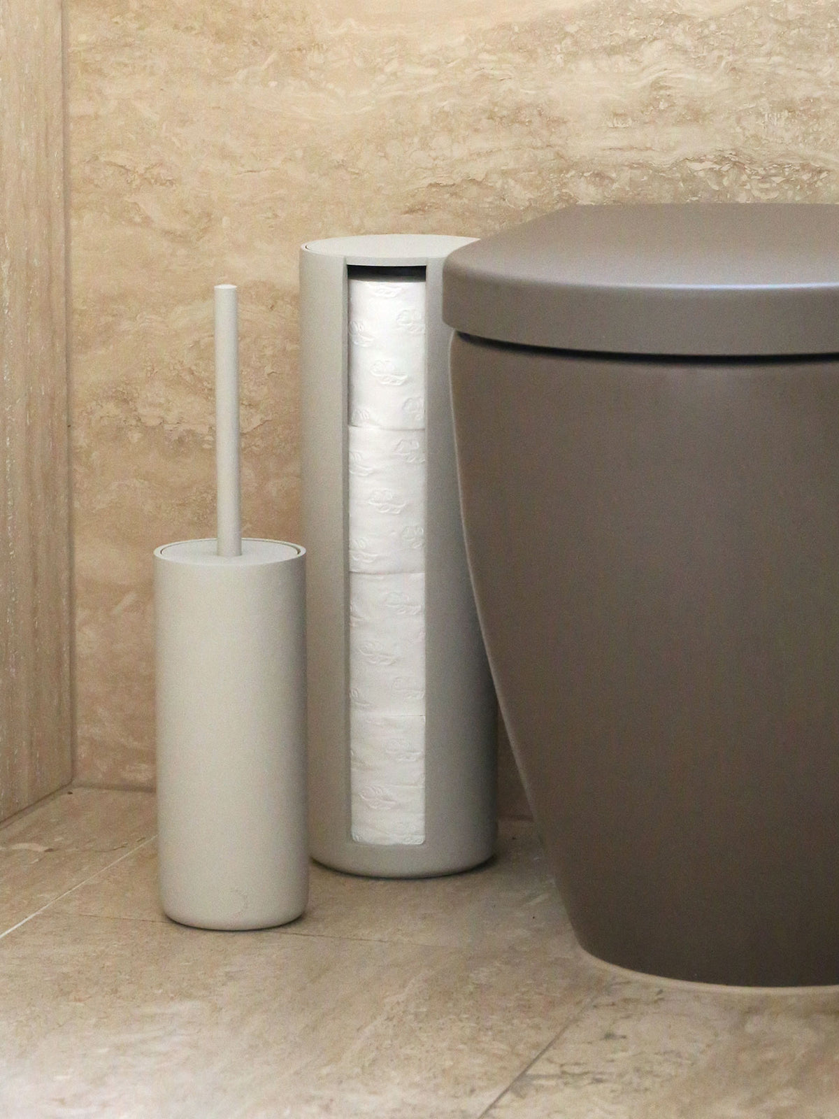 Arc Toilet Brush in Stone