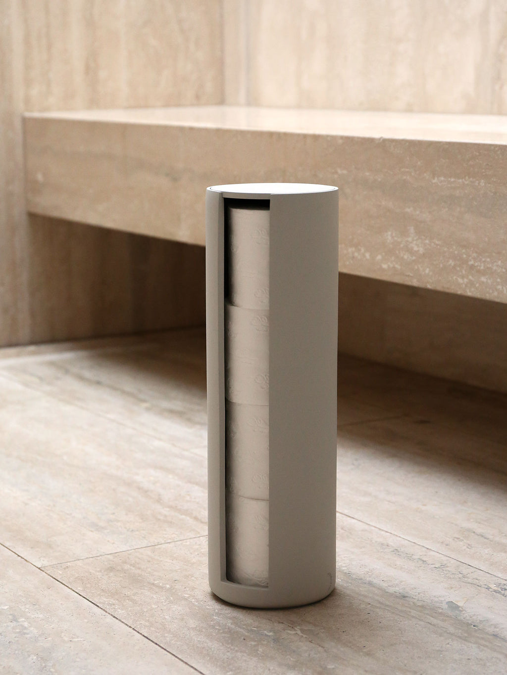 Arc Toilet Paper Storage Holder in Stone
