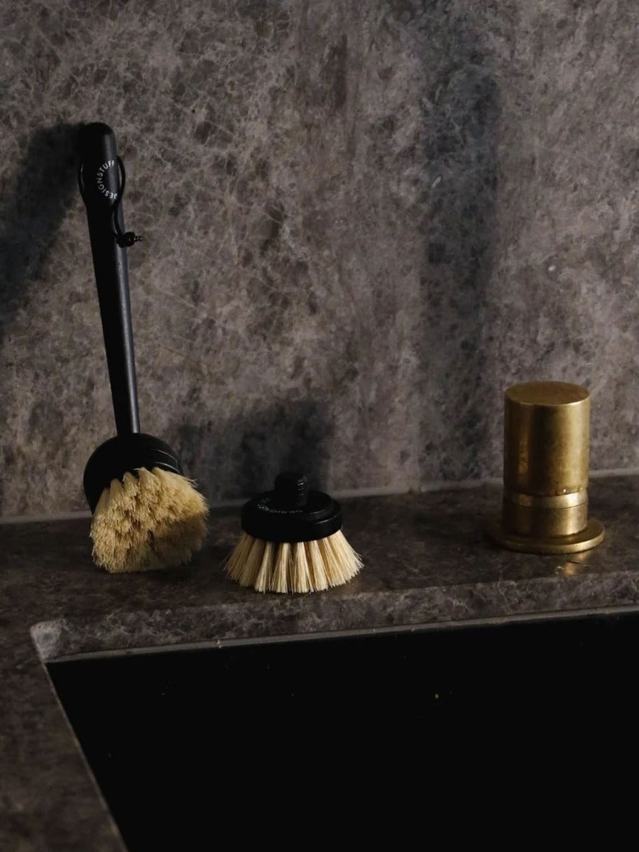 Eco Dish Brush Replacement Head in Black - Set of 2