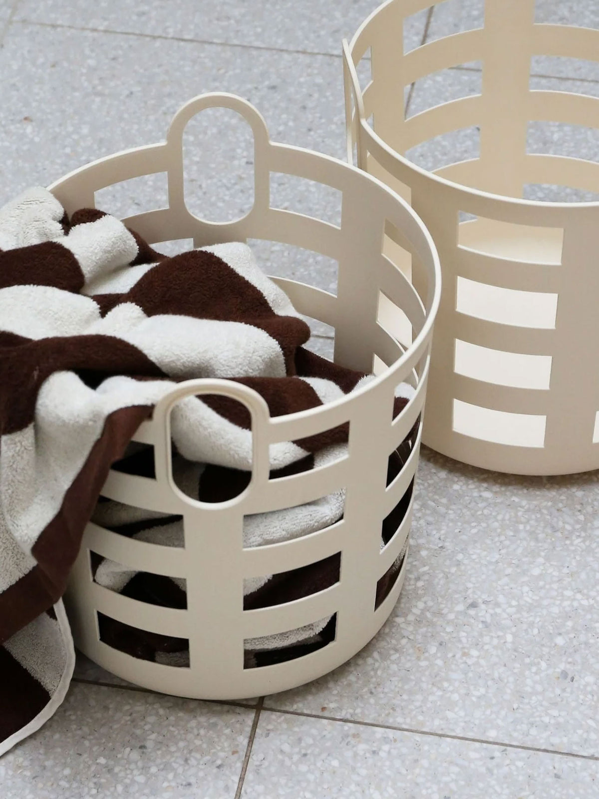 Storage and Laundry Basket in Sand - Large - Set of 2