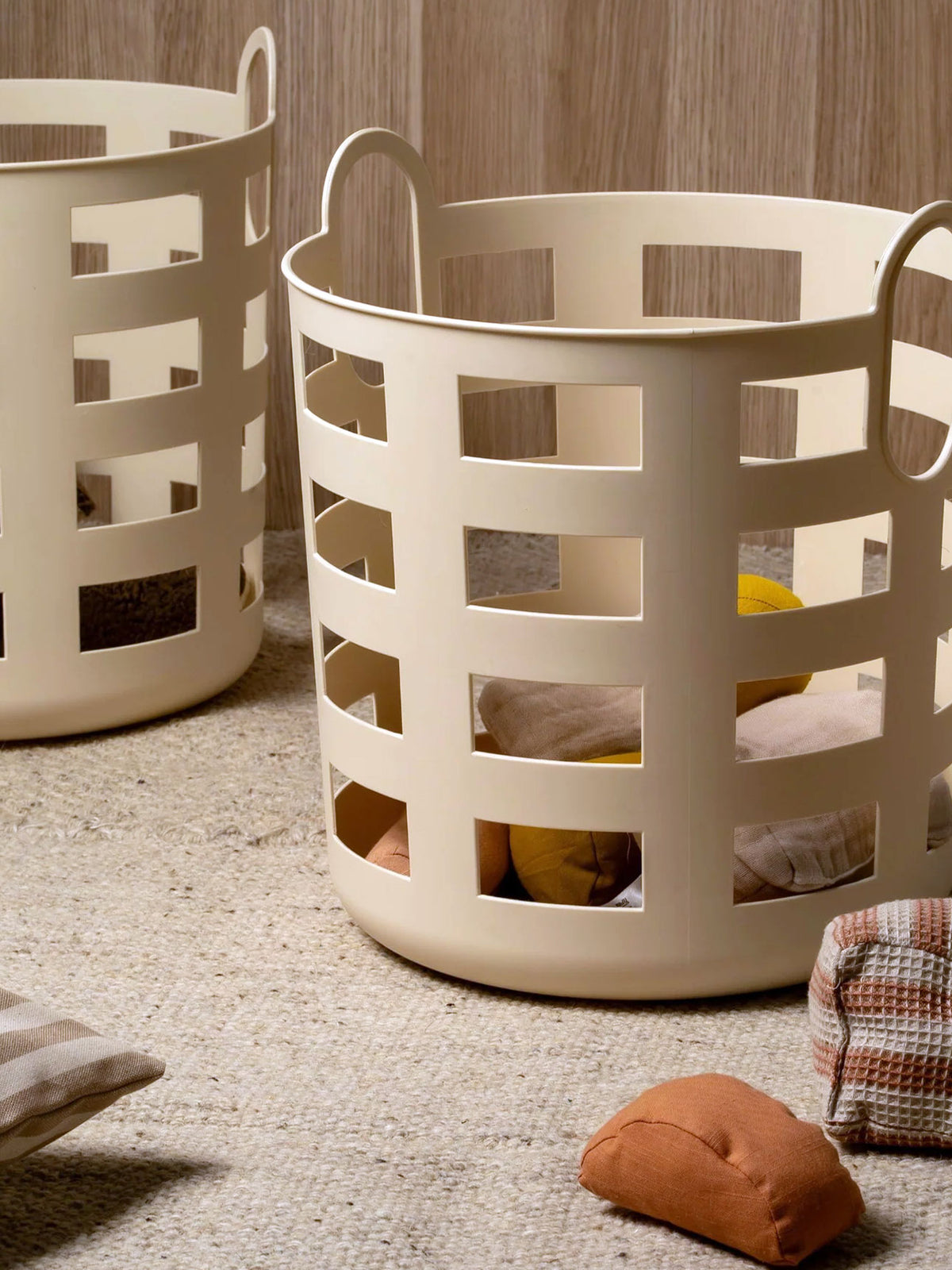 Storage and Laundry Basket in Sand - Large - Set of 2