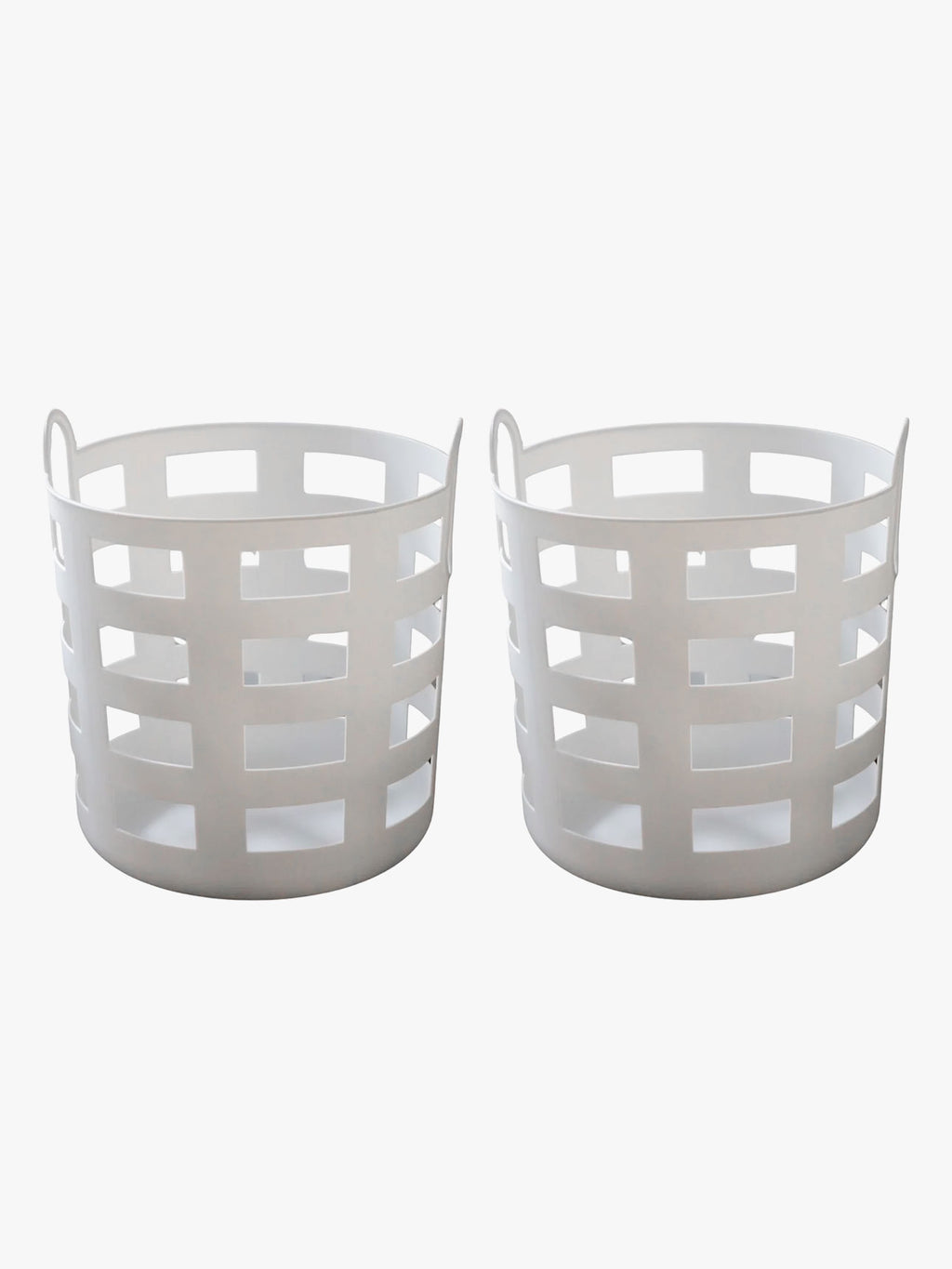 Storage and Laundry Basket in White (set of 2)