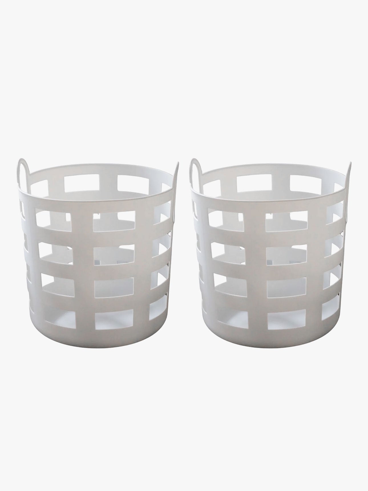 Storage and Laundry Basket in White (set of 2)