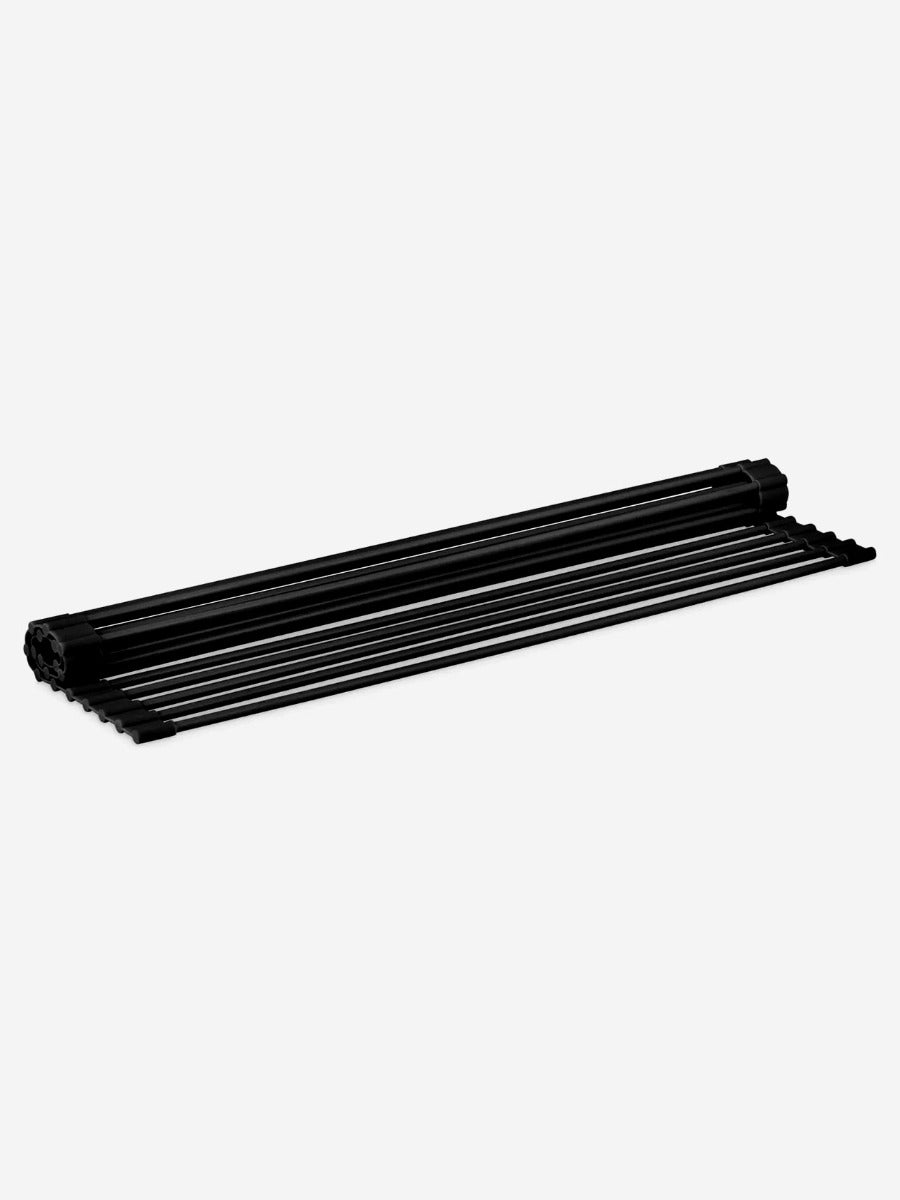 Silicone Fold Dish Drying Rack in Black
