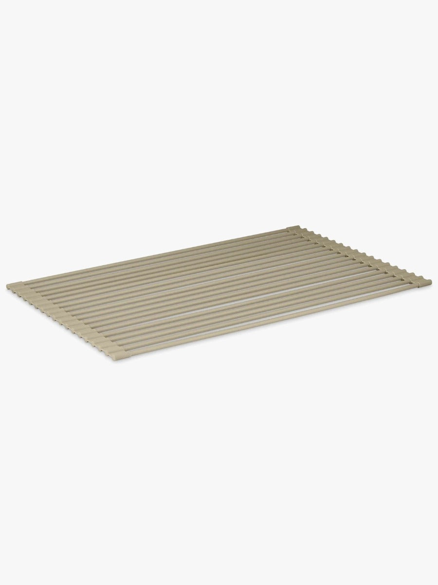 Silicone Fold Dish Drying Rack in Sand