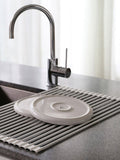 Silicone Fold Dish Drying Rack in White