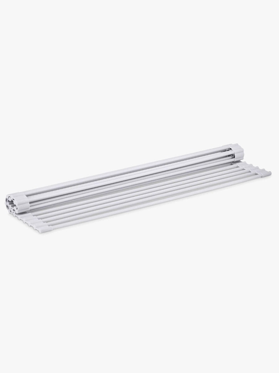 Silicone Fold Dish Drying Rack in White