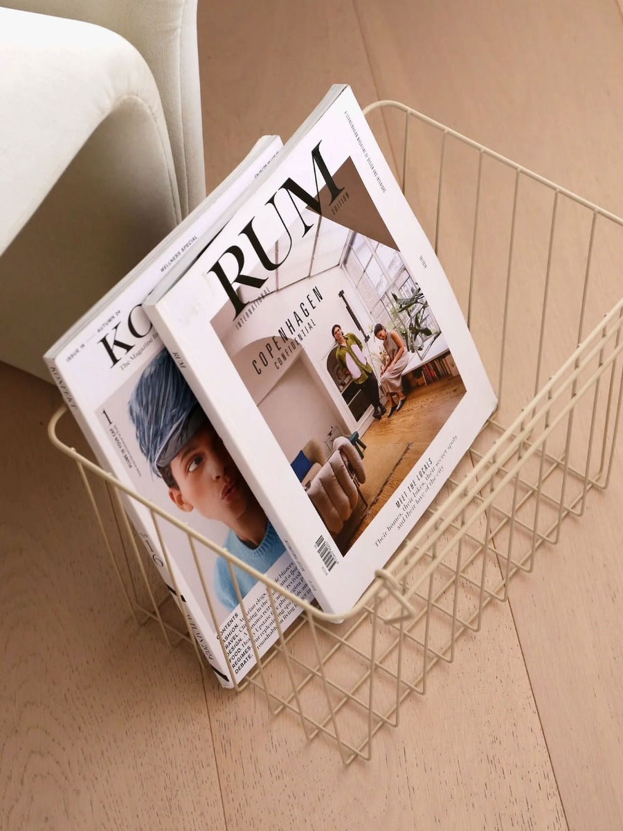 Forma Metal Basket in Sand - Large