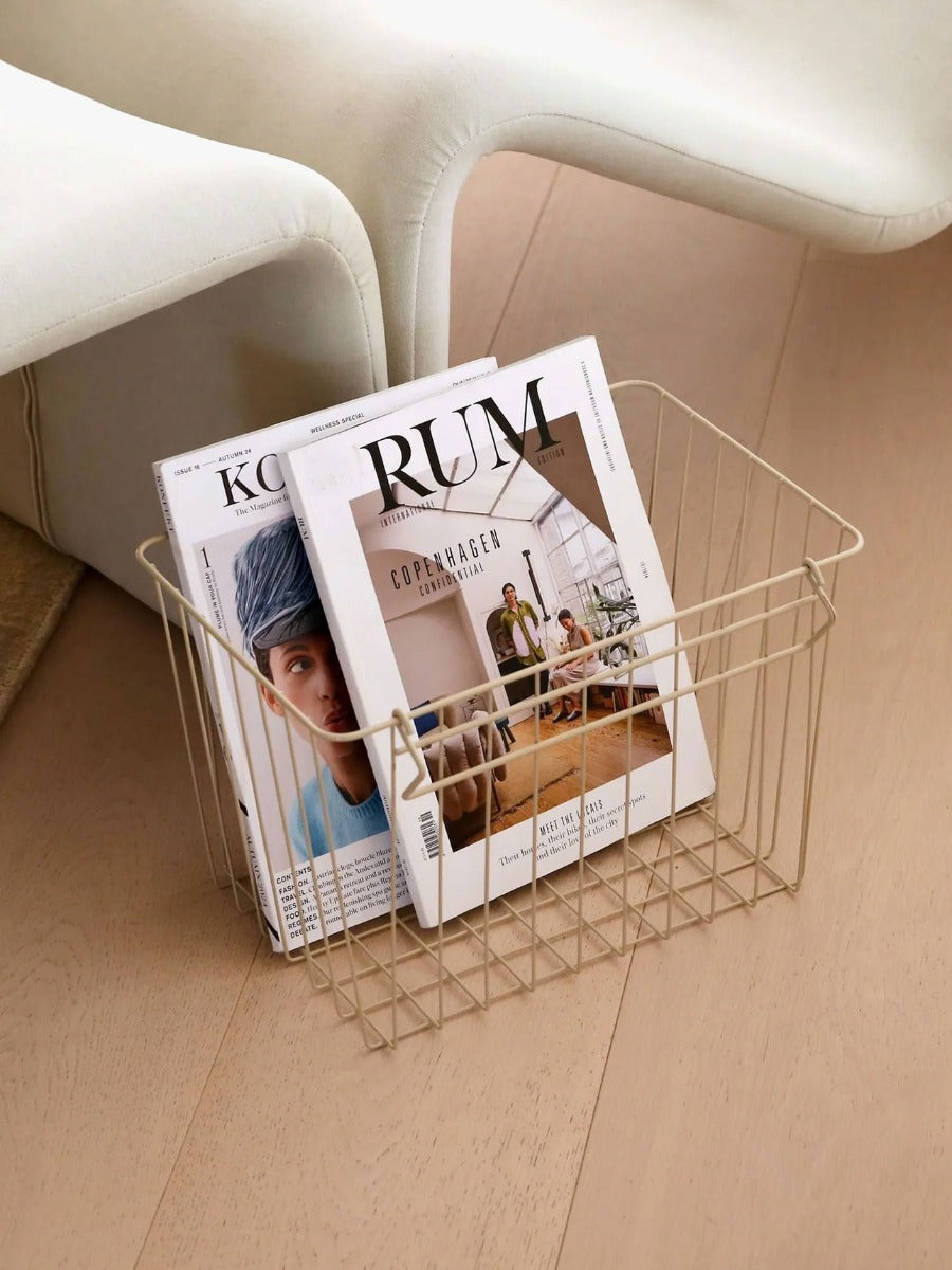 Forma Metal Basket in Sand - Large