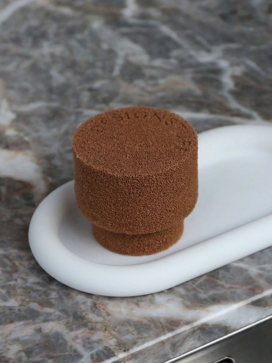 Round Silicone Sponge in Cinnamon
