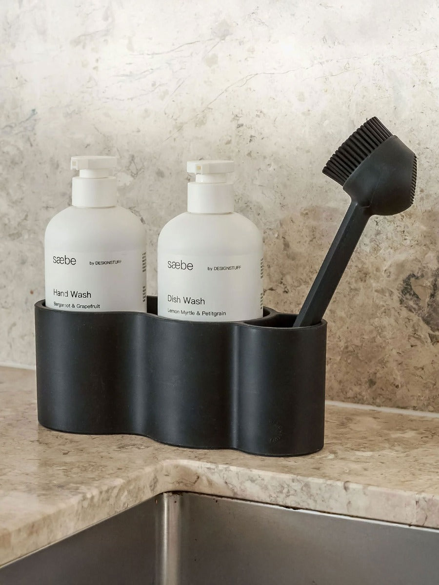 Silicone Dish Brush in Black