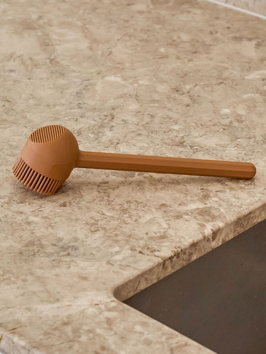 Silicone Dish Brush in Camel