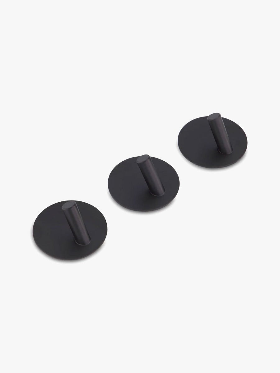 Hook Self-Adhesive in Black - Set of 3