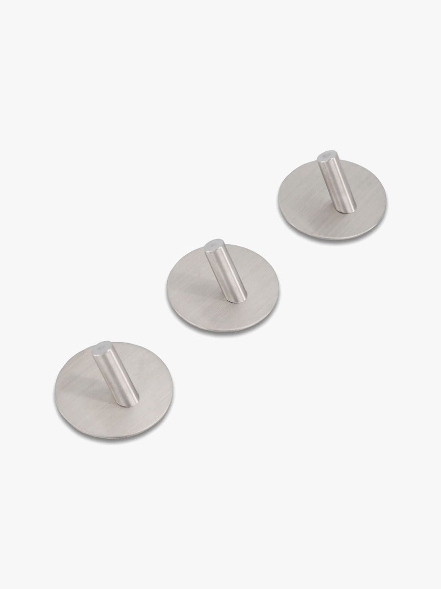 Hook Self-Adhesive in Stainless Steel - Set of 3