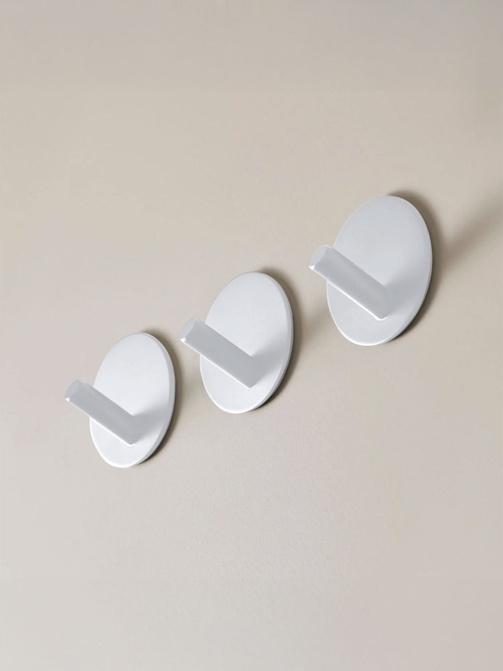 Hook Self-Adhesive in White - Set of 3