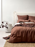 Emile Linen Quilt Cover in Clove