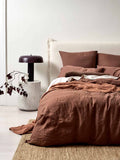 Emile Linen Quilt Cover in Clove