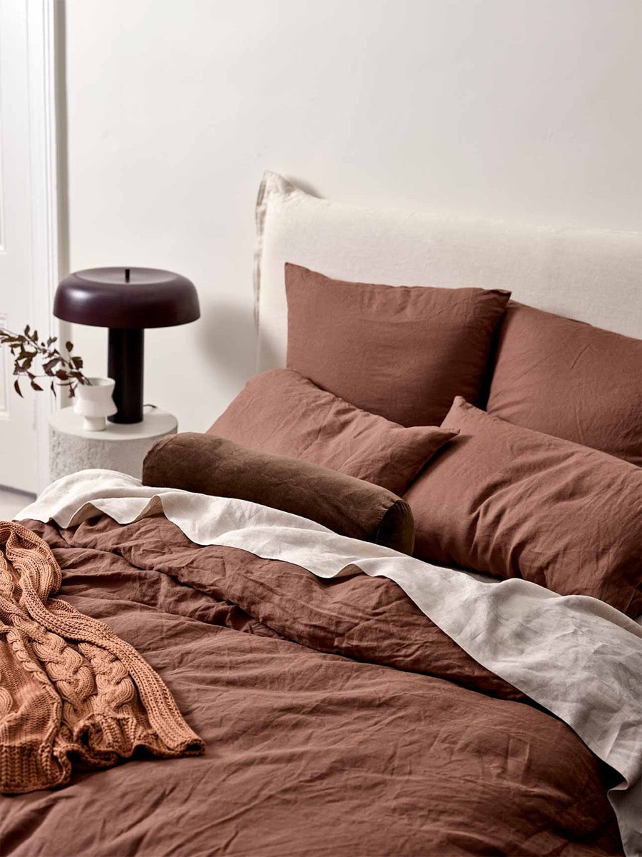 Emile Linen Standard Pillowcase in Clove