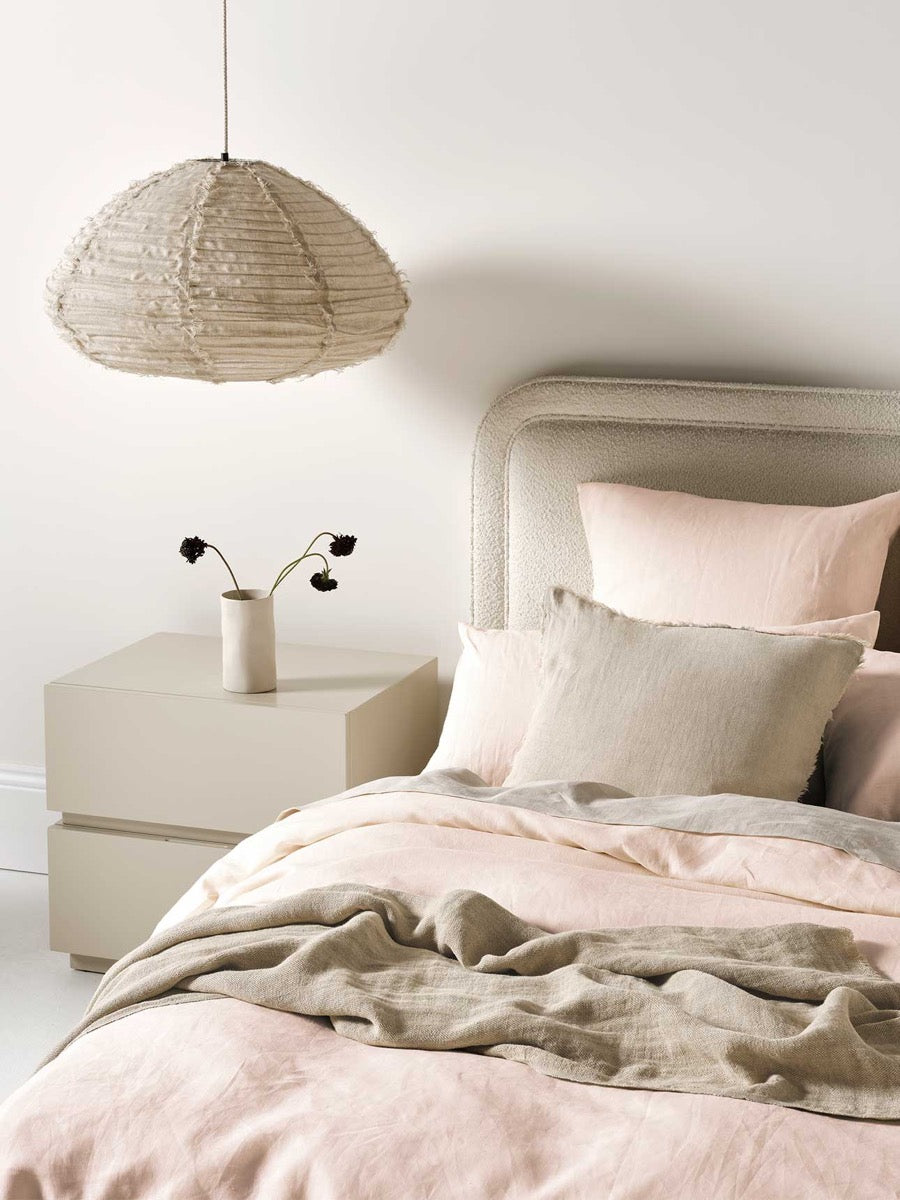 Arles Linen Throw in Feather