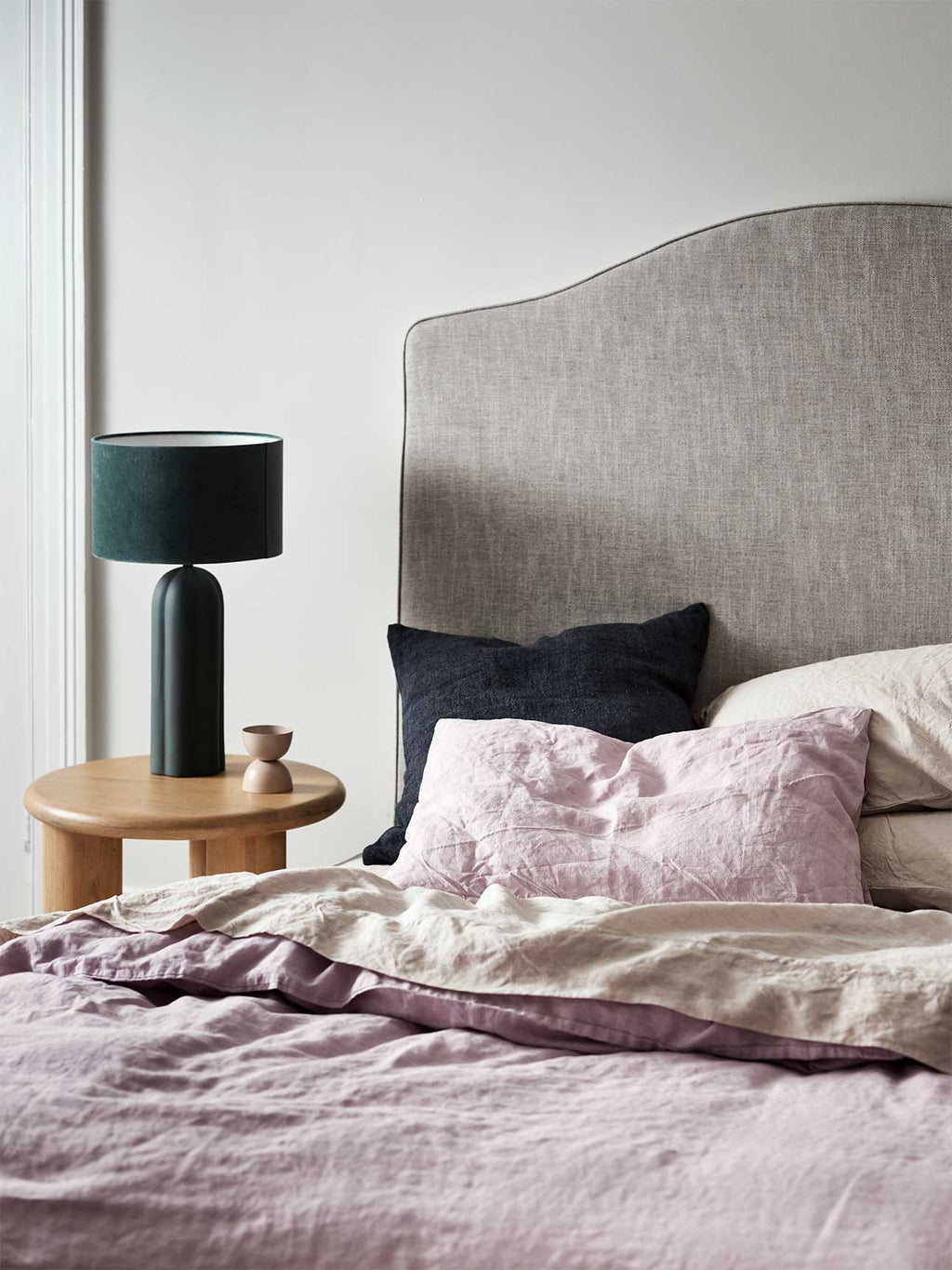 Emile Linen Quilt Cover in Burnished Lilac