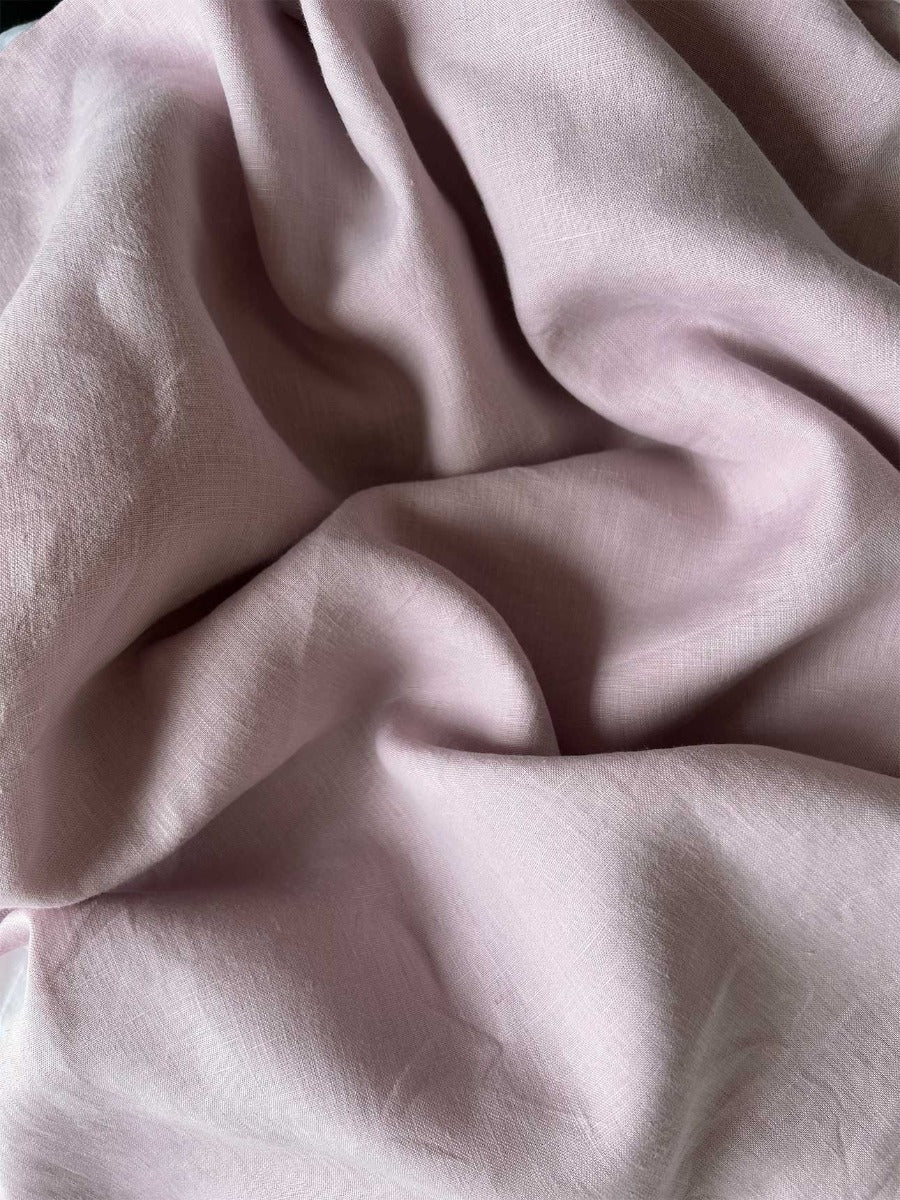 Emile Linen Quilt Cover in Burnished Lilac
