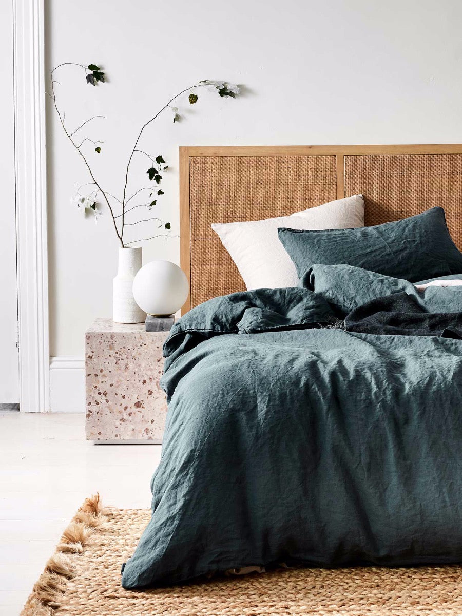 Emile Linen European Pillowcase in Greystone