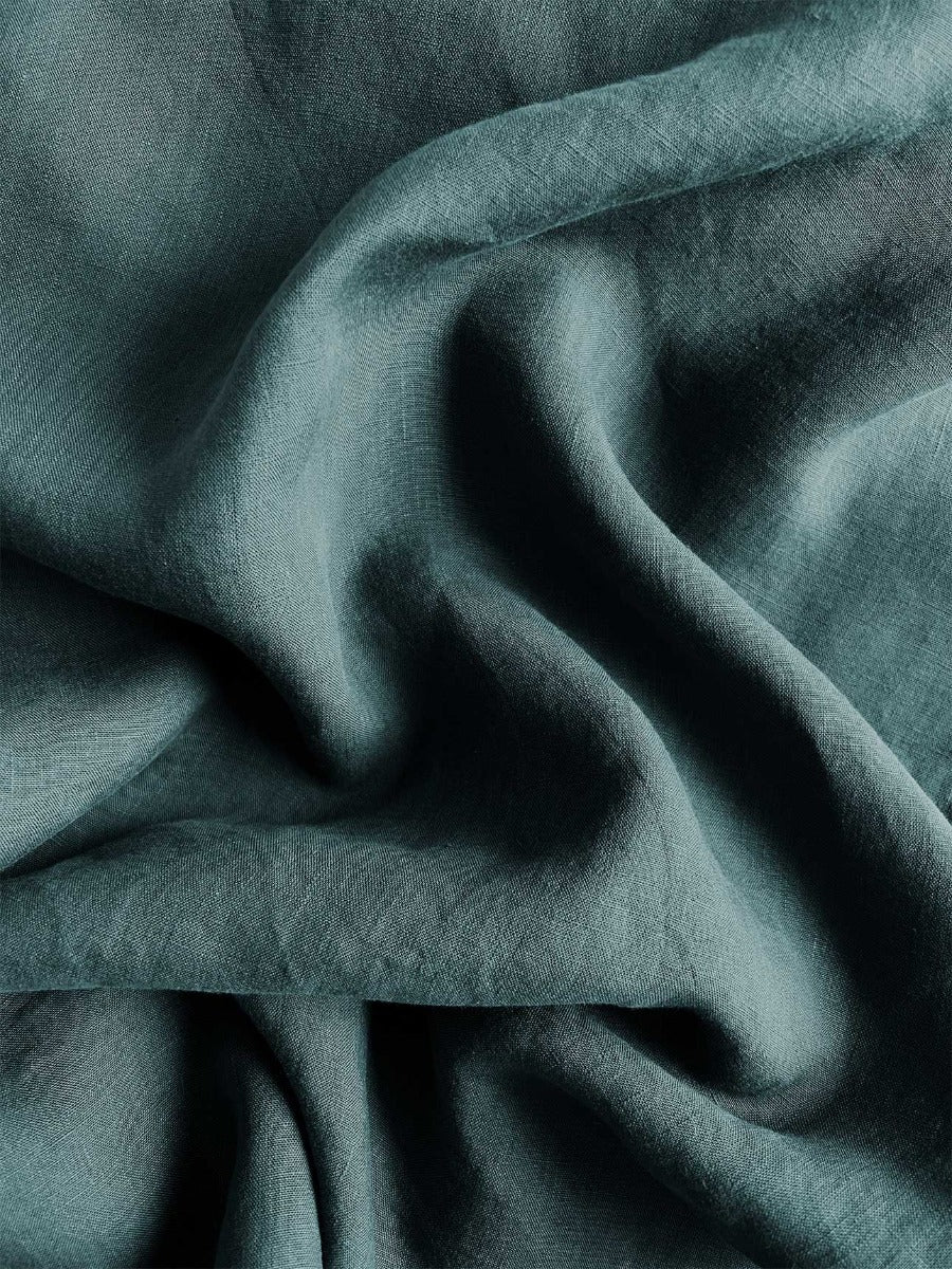 Emile Linen Fitted Sheet in Greystone