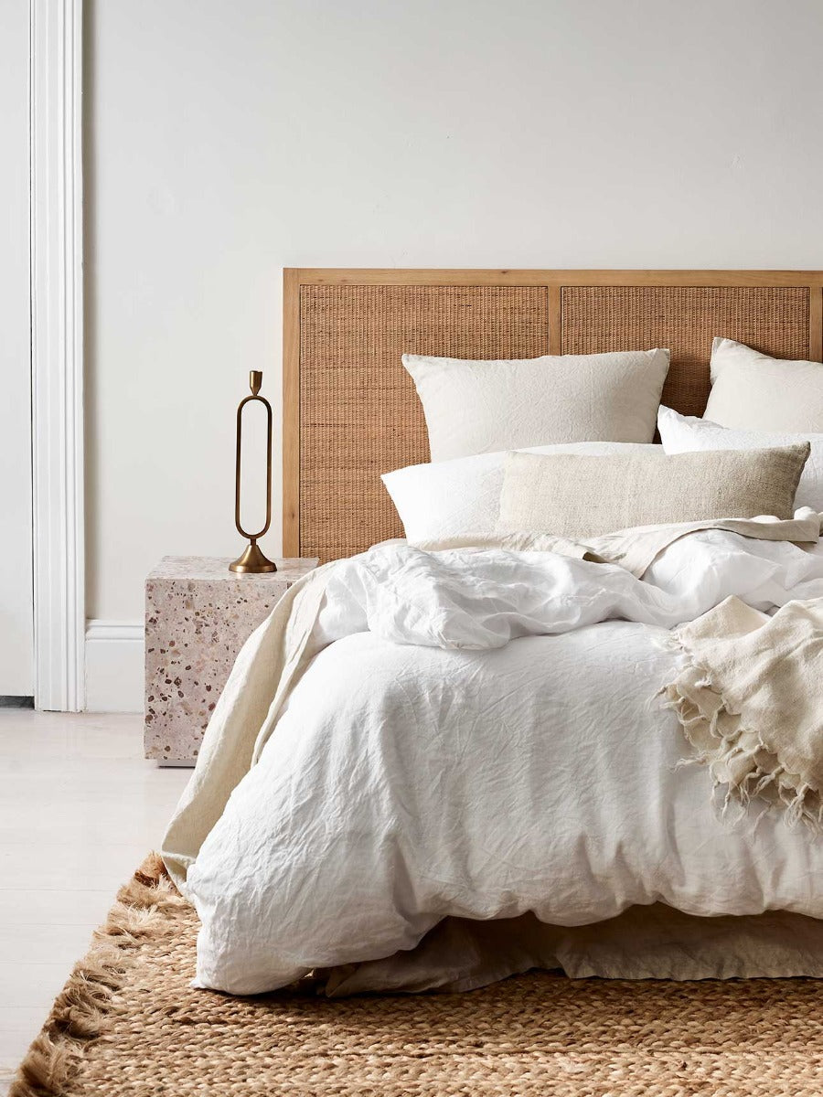 Emile Linen European Pillowcase in Marshmallow