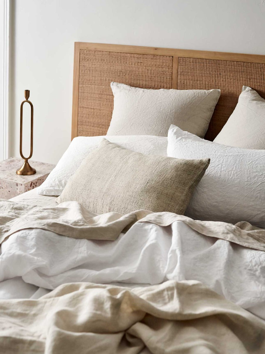 Emile Linen Quilt Cover in Marshmallow