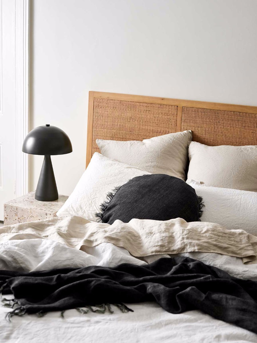 Emile Linen Quilt Cover in Marshmallow
