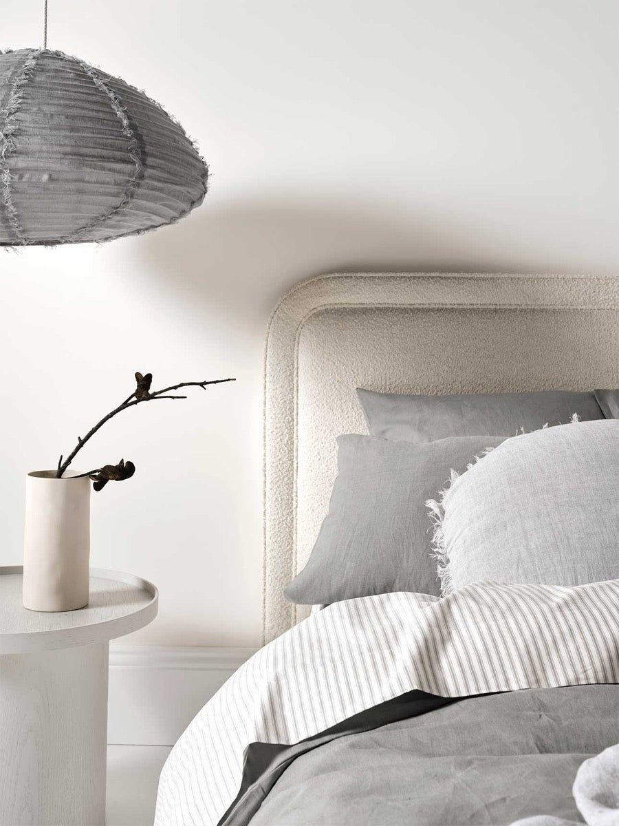Emile Linen European Pillowcase in Smoke