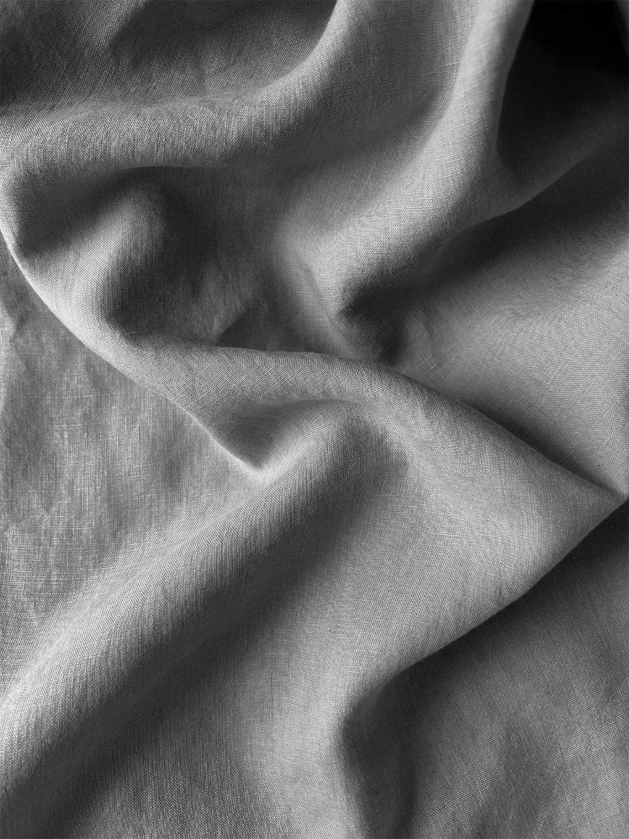 Emile Linen Fitted Sheet in Smoke