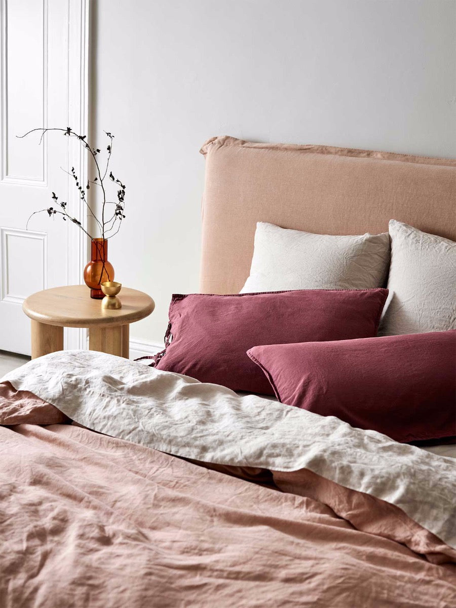 Emile Linen Quilt Cover in Clay