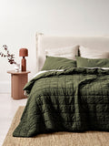 Emile Linen Coverlet in Khaki