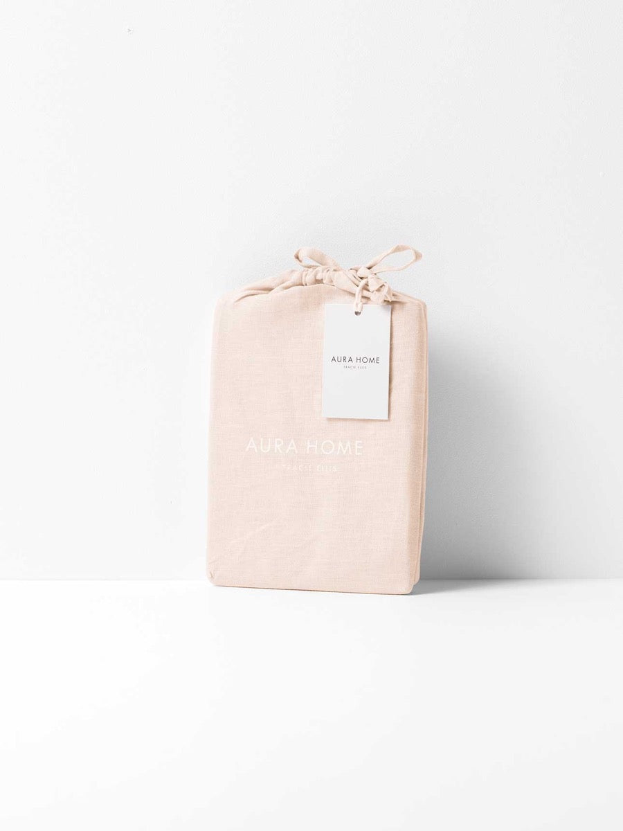 Emile Linen European Pillowcase in Blush