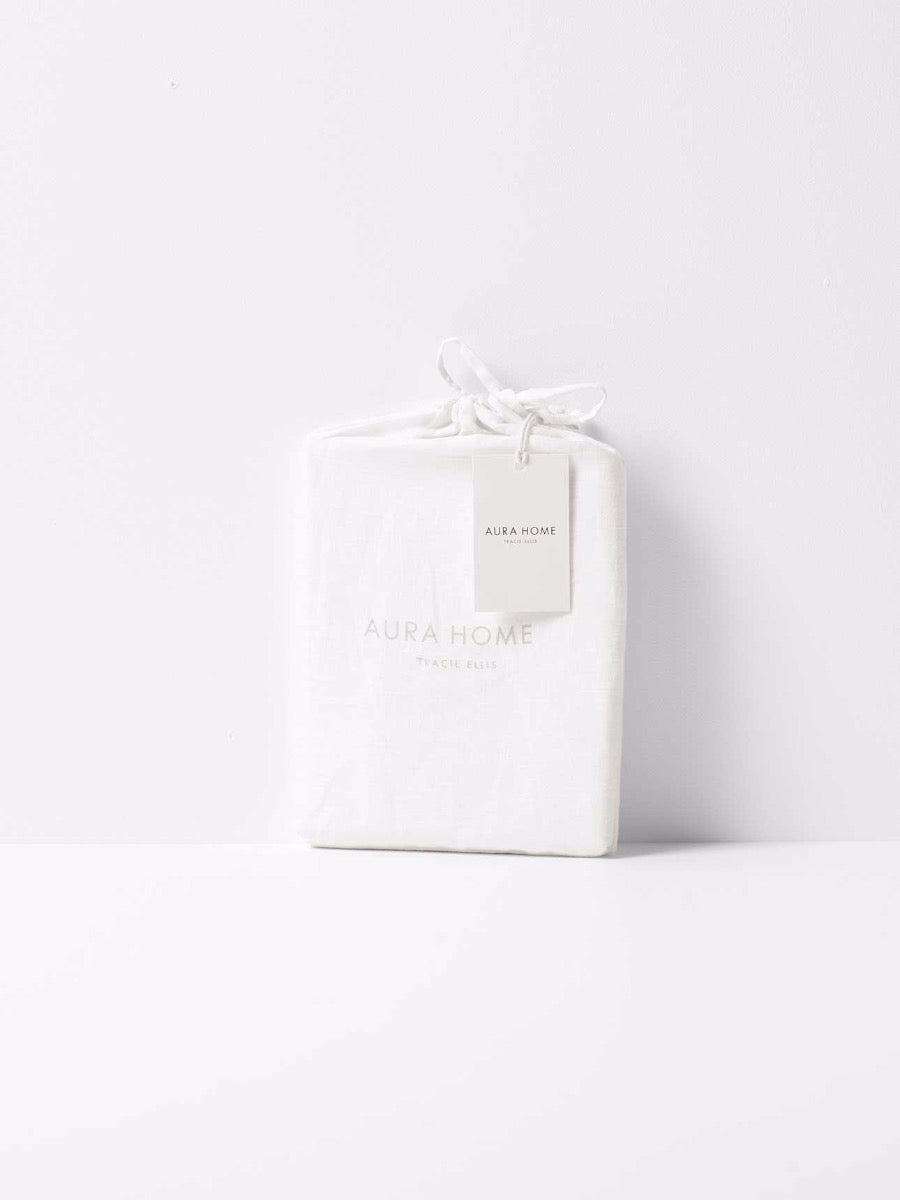 Emile Linen Standard Pillowcase in Marshmallow