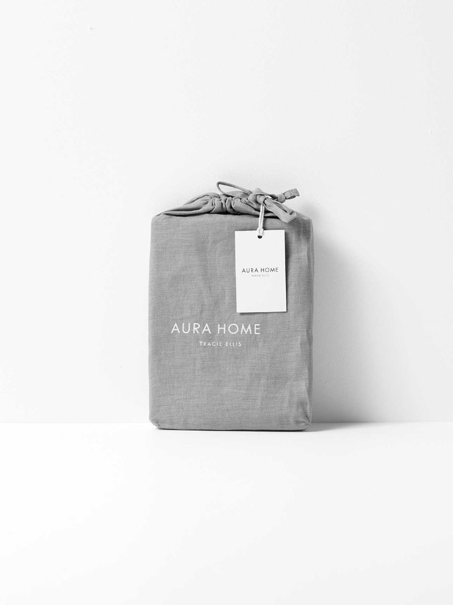 Emile Linen Standard Pillowcase in Smoke