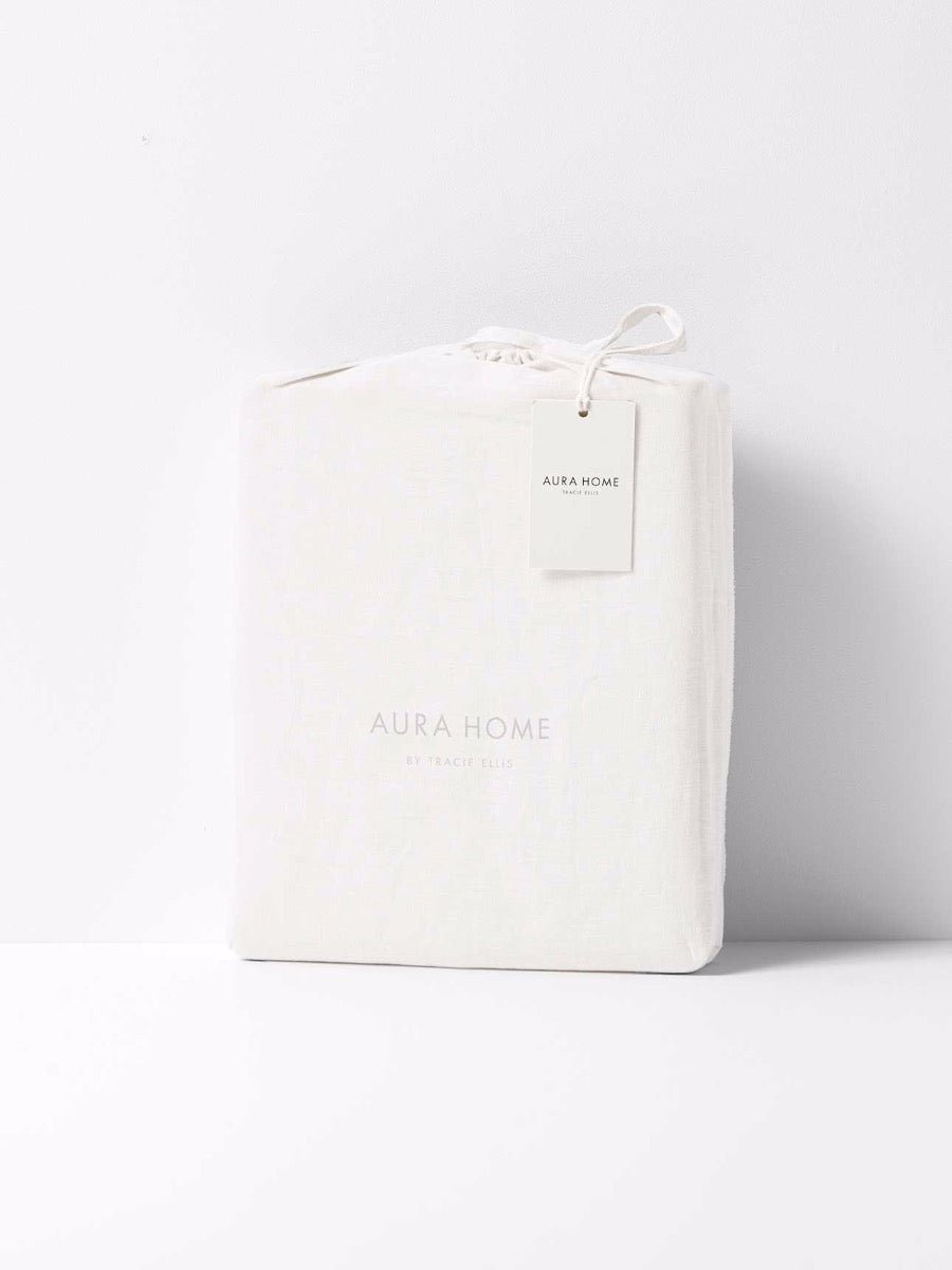Emile Linen Quilt Cover in Marshmallow