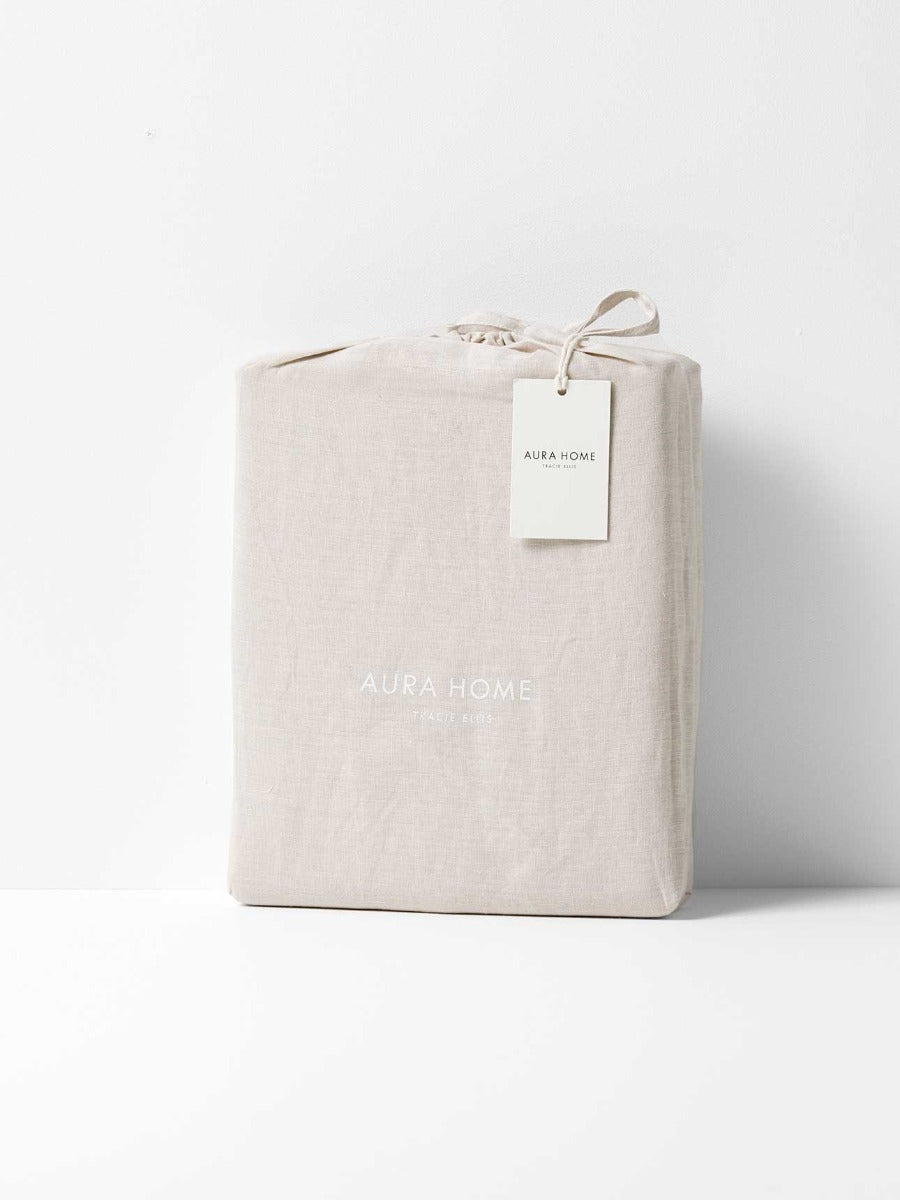 Emile Linen Flat Sheet in Natural