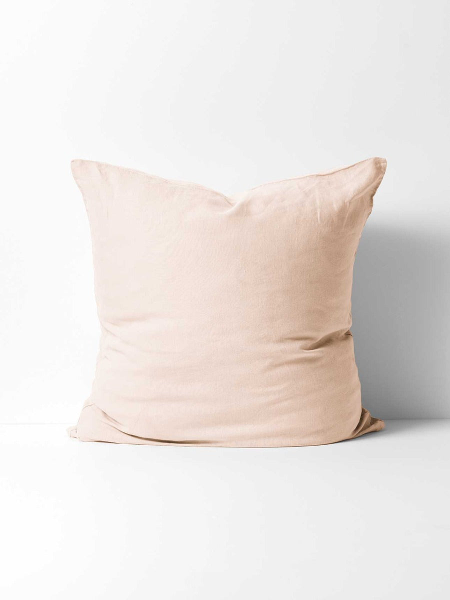 Emile Linen European Pillowcase in Blush